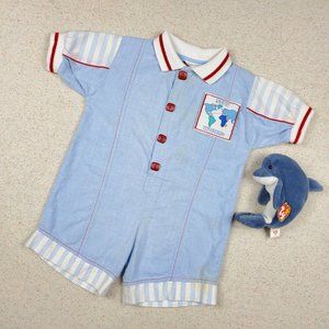 Vintage Ship Traveler Romper 3t